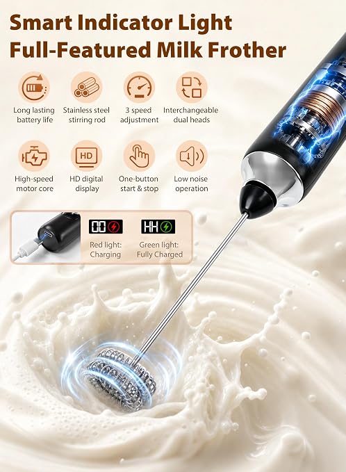 BaristaPro 2-in-1 Coffee Frother