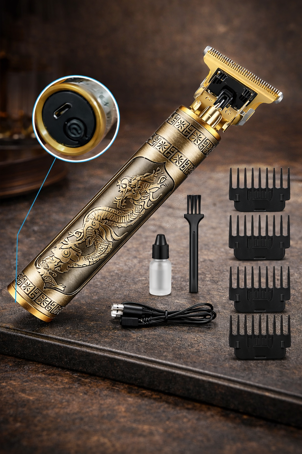 T9 gold dragon trimmer with accessories